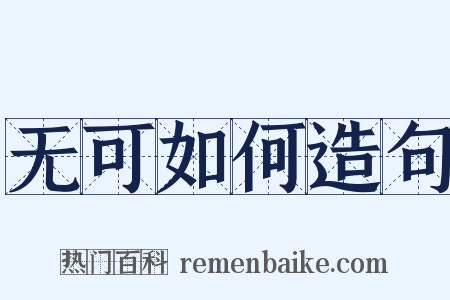无可如何造句是什么意思的图片